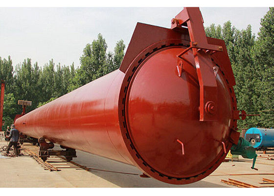 Horizontal AAC Autoclave , Steam Sterilization Autoclave High Efficiency