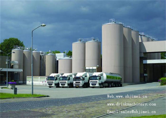 Gas Heating 1000L / H UHT Milk Processing Line Stationary with Pasteurization