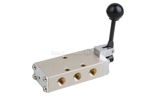 Hand Lever Pneumatic Directional Control Valve Five Way PT1/4"