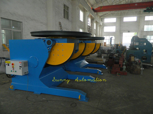 Manual 1500mm Welding Turn Tables And Double Turning Positioner With Cradle Type