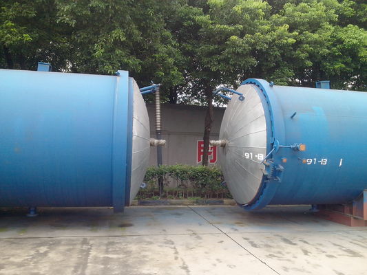 Brick / Rubber / Food / Glass Industrial Autoclave For Wood Plant 3.2m × 31m