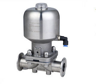 Stainless Steel Sanitary Valves Pneumatic Diaphragm Control Valve Ф12.7 - Ф102 DN10 - DN100