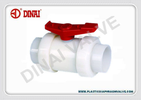 PVDF Double Union Plastic Ball Valve 1/2”(D20mm) ~ 4”(D110mm) PN1.0Mpa DIN / ANSI / JIS
