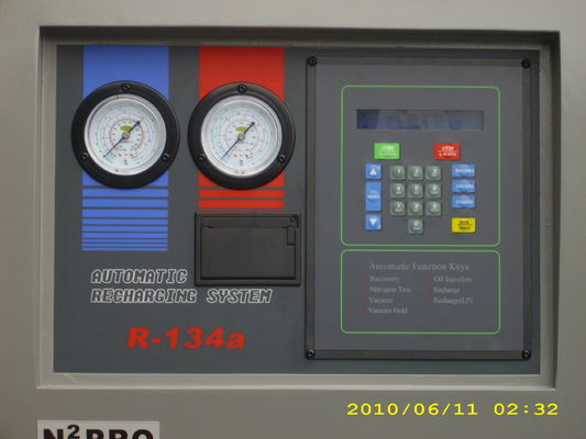 Automatic Car AC Recycling Machine / Auto Refrigerant Recovery Machine with Nitrogen Leakage test and printer