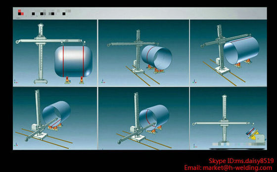 Fixed Vessel Fit Up Welding Manipulator 8 * 8m Automated Welding Equipment With Trolley
