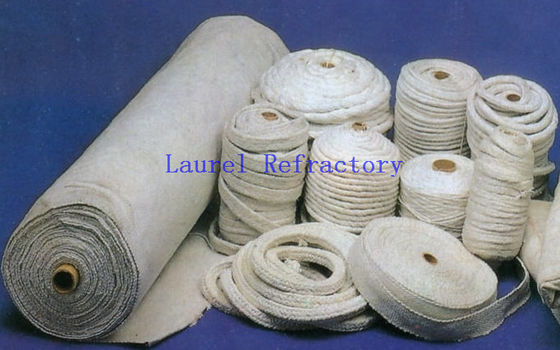 Boiler Insulation Ceramic Fiber Refractory Textiles Oil / Water Vapor Resistent