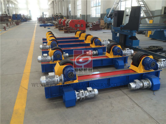 PU Roller Welding Rotator , 10T Conventional Bolt Adjustable Tank Turning Roll