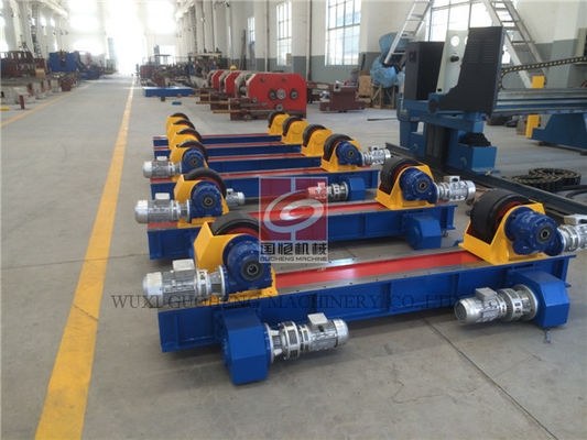 PU Roller Welding Rotator , 10T Conventional Bolt Adjustable Tank Turning Roll