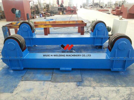 500T High Efficient Pipe Tank Welding Rotator Yellow / Orange With Metal Rollers