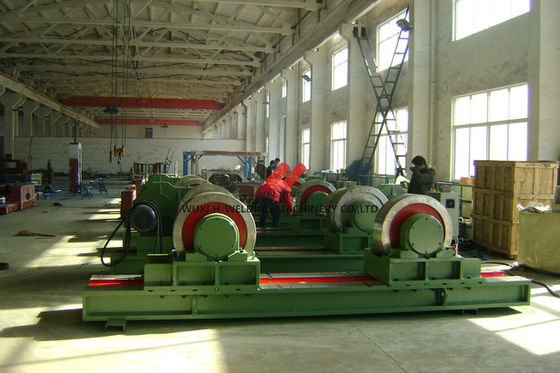 100Tons Boiler Pipe Welding Rotator Blue With PU Roller , Steel Roller  Freezing Equipment