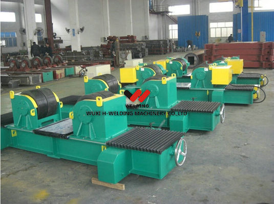 Lead Screw Adjusting Welding Rotator 20Tons With Steel And Rubber Roller
