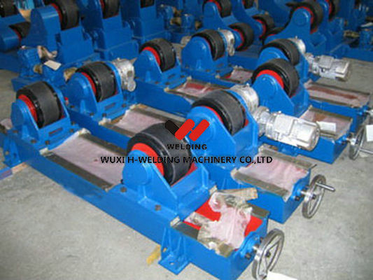 Lead Screw Adjusting Welding Rotator 20Tons With Steel And Rubber Roller