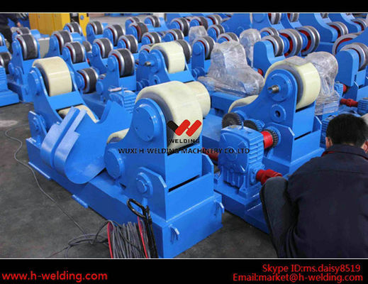 80 Ton Full-Automatic VFD Control Pipe Welding Rotators For Cylinder Seam Welding